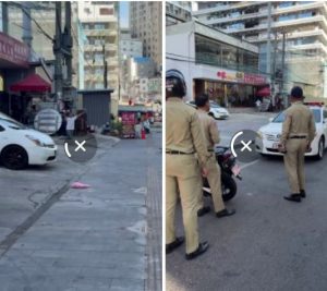 柬埔寨 #网友反馈：刚刚金狮对面便利店，一男子直喊救命，手里拿着菜刀，说被绑架又要说被人杀人灭口，西港的警察来了，也无动于衷。-测试测试